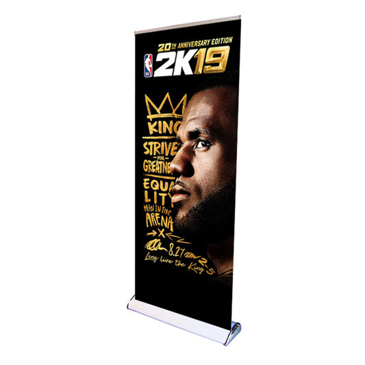 BANNERS- PREMIUM STANDARD RETRACTABLE, DELUXE RETRACTABLE, ECONOMY COLLAPSIBLE & TELESCOPIC BACKDROP BANNERS WITH STANDS