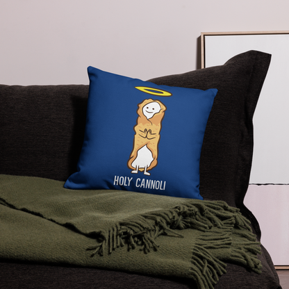 Holy Cannoli Cartoon Pillow: Deliciously Playful Decor