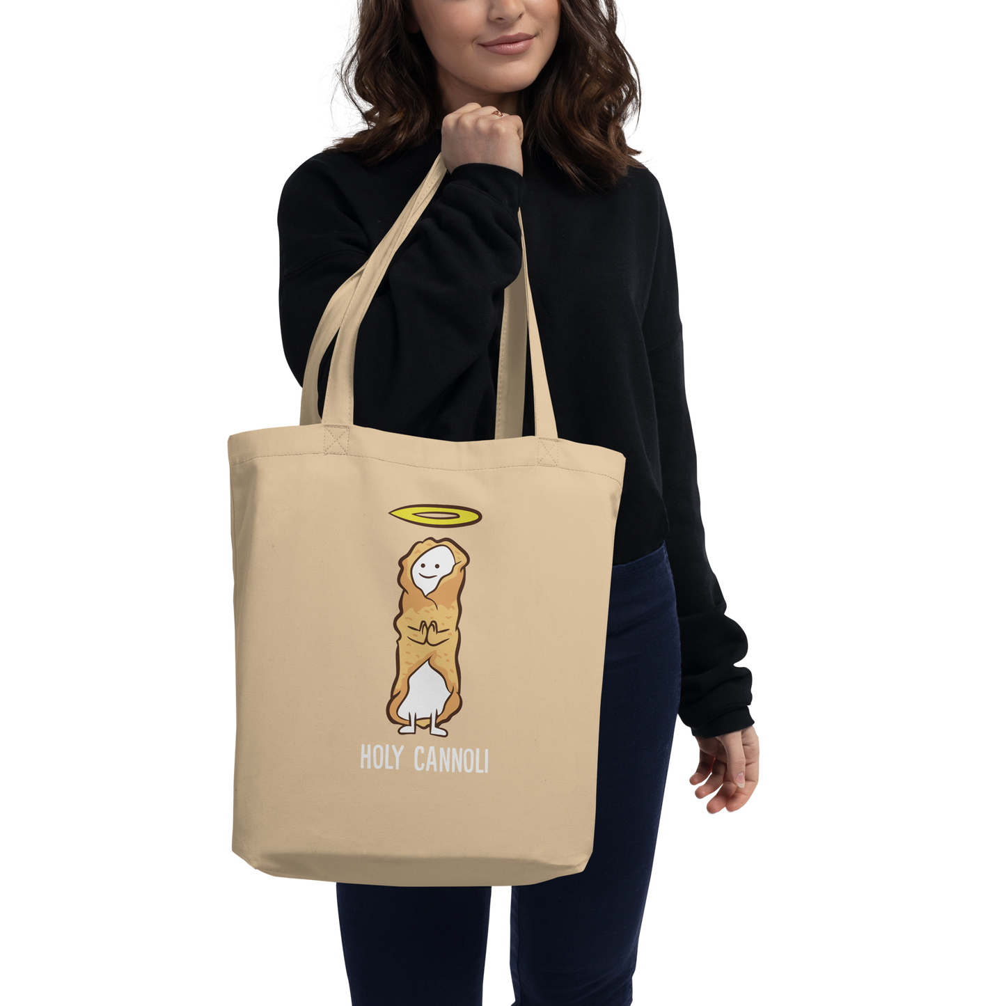 Holy Cannoli Cartoon Standard Tote Bag - Deliciously Playful Fashion Carryall