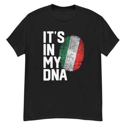 It's In My DNA Italian Flag Fingerprint T-Shirt: Embrace Your Heritage in Style - Vintage Tee for Italians