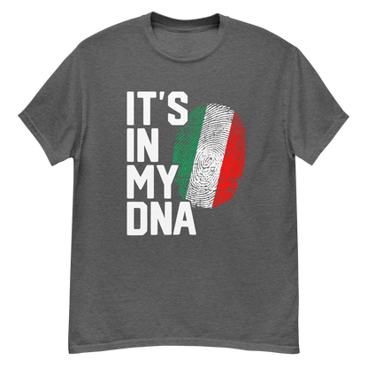 It's In My DNA Italian Flag Fingerprint T-Shirt: Embrace Your Heritage in Style - Vintage Tee for Italians