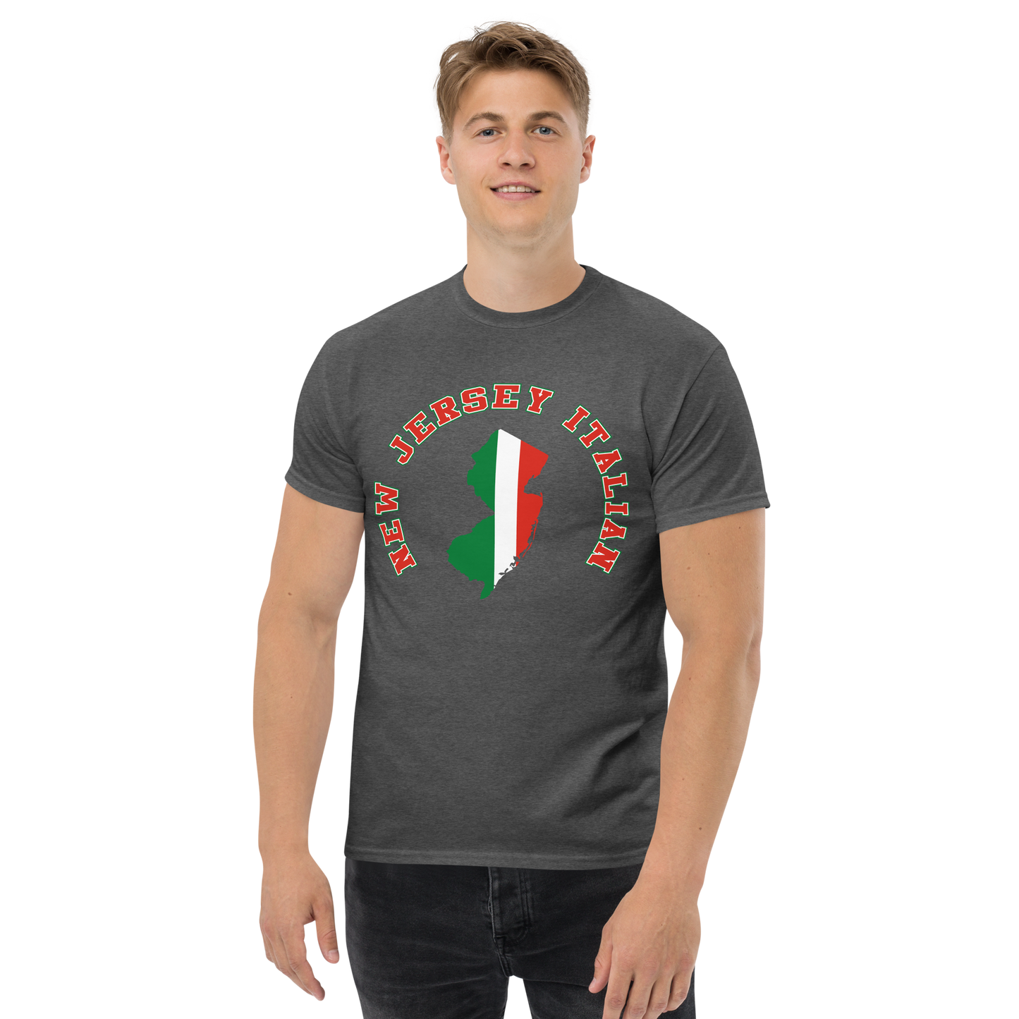 State of New Jersey Italian Flag T-Shirt: Wear Your Jersey-Italian Pride! -Vintage Flag Tee for New Jersey Italians
