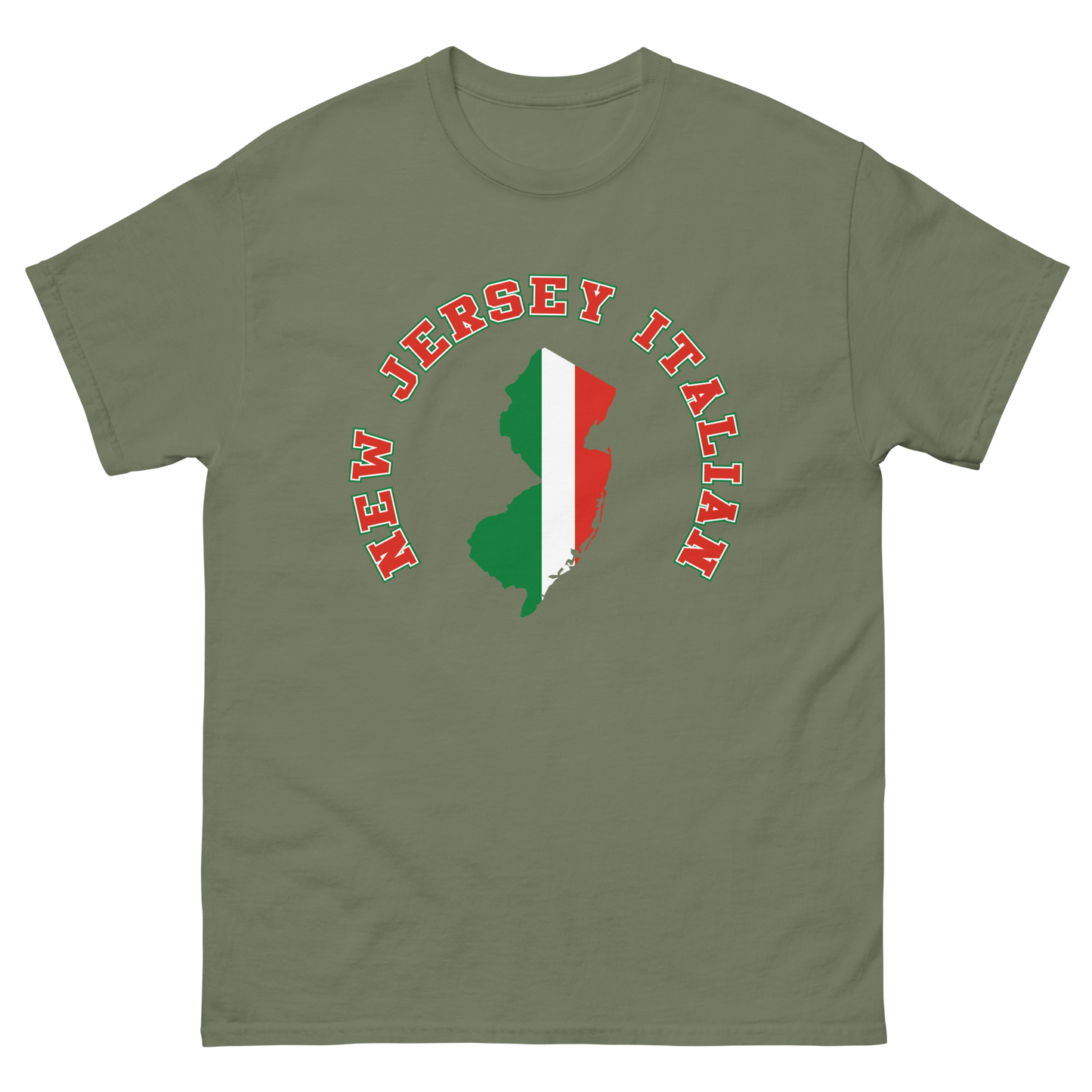 State of New Jersey Italian Flag T-Shirt: Wear Your Jersey-Italian Pride! -Vintage Flag Tee for New Jersey Italians