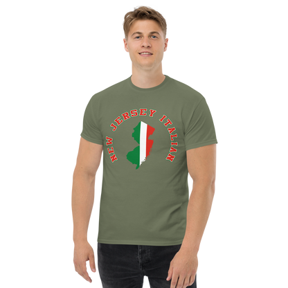 State of New Jersey Italian Flag T-Shirt: Wear Your Jersey-Italian Pride! -Vintage Flag Tee for New Jersey Italians