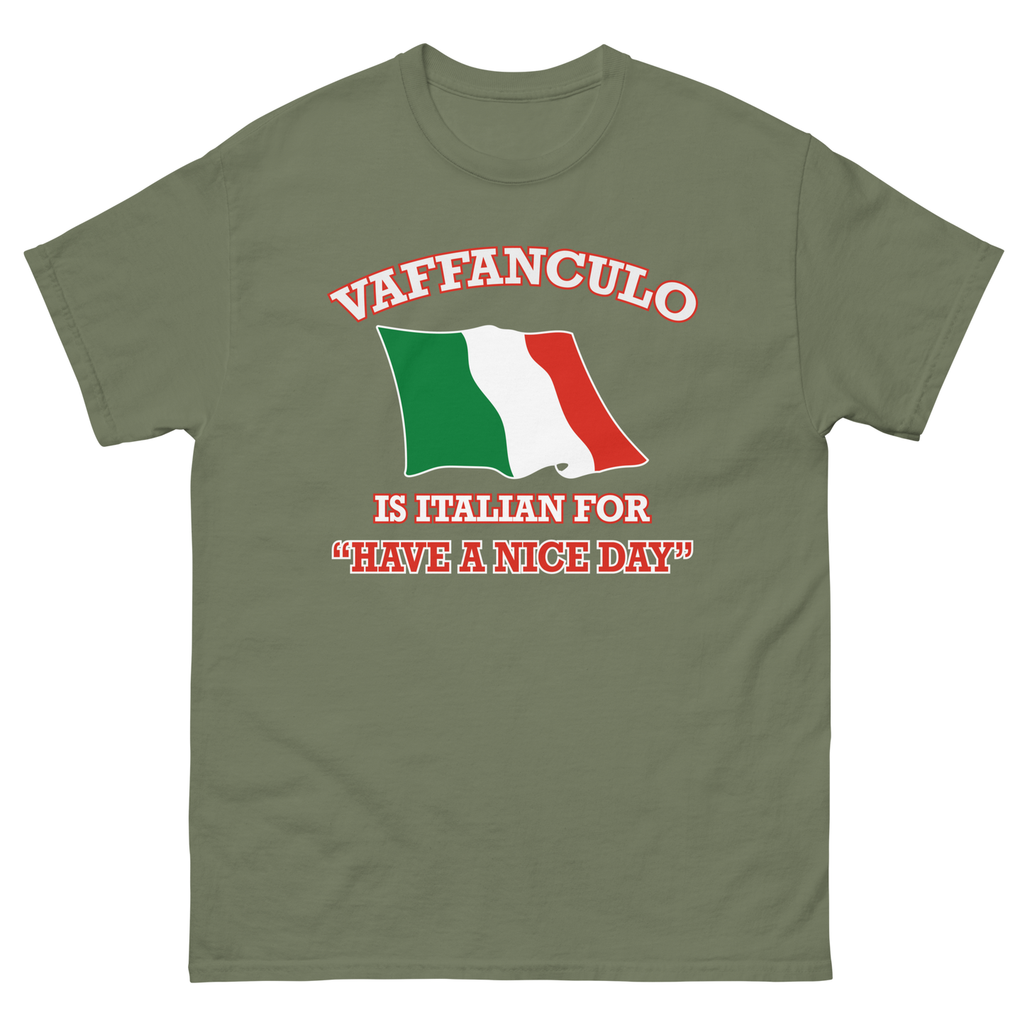 Vaffanculo Is Italian For 'Have a Nice Day' Humor T-Shirt- Vintage Tee for Italians