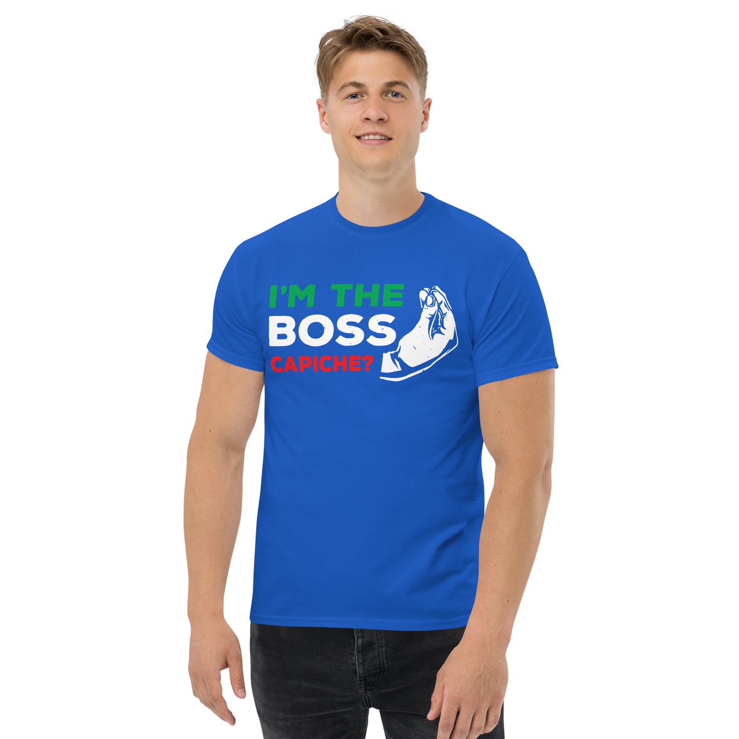 I'm The Boss Capiche T-Shirt: Assertive Style with Attitude - Vintage Tee for Italians