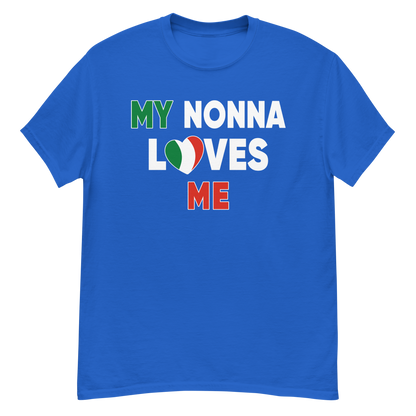 My Nonna Loves Me Italian T-Shirt: Embrace Family Affection in Style- Vintage Tee for Italians