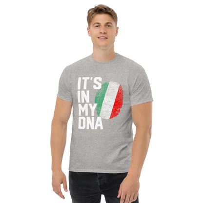 It's In My DNA Italian Flag Fingerprint T-Shirt: Embrace Your Heritage in Style - Vintage Tee for Italians