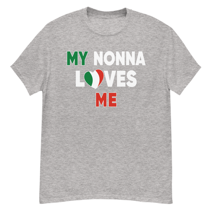 My Nonna Loves Me Italian T-Shirt: Embrace Family Affection in Style- Vintage Tee for Italians