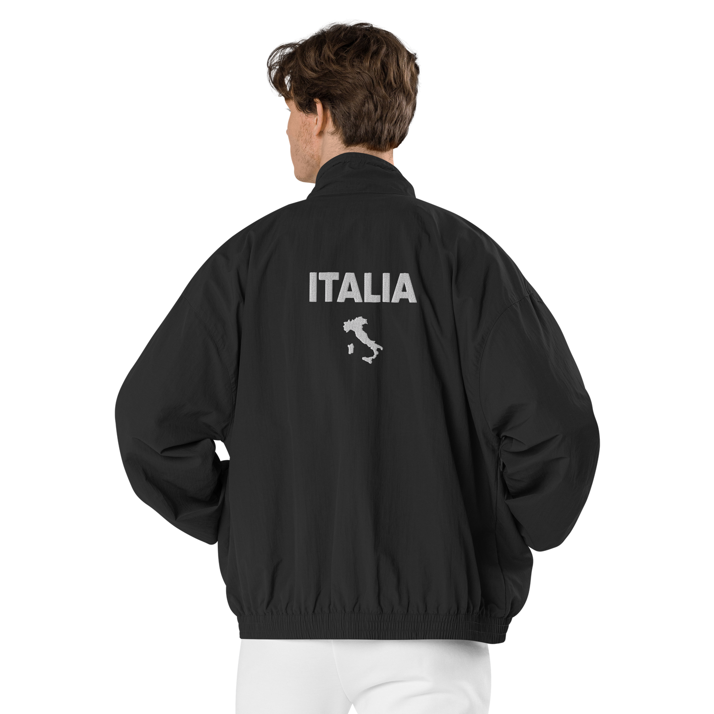 Italia Country Embroidered Tracksuit Jacket- Stylish Tribute to Italian Heritage