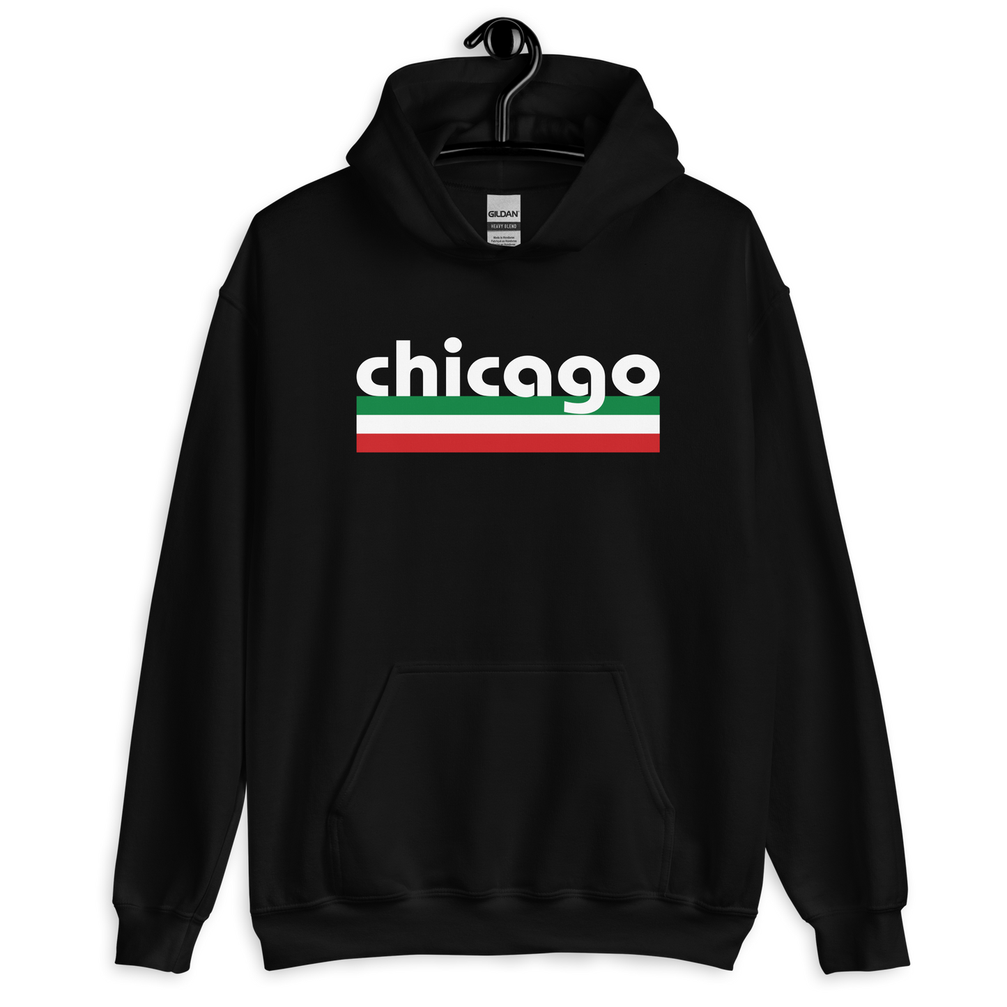 Chicago Italian Pride Hoodie- Vintage Flag Pullover for Chicago Italians