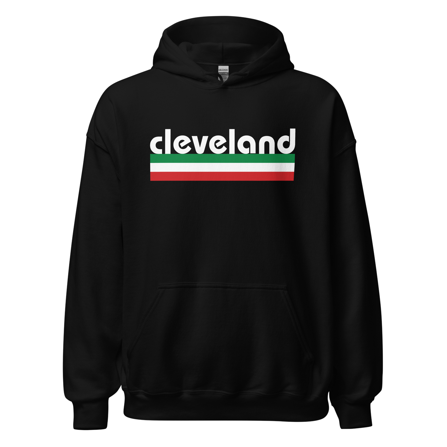 Cleveland Italian Pride Hoodie- Vintage Flag Pullover for Cleveland Italians