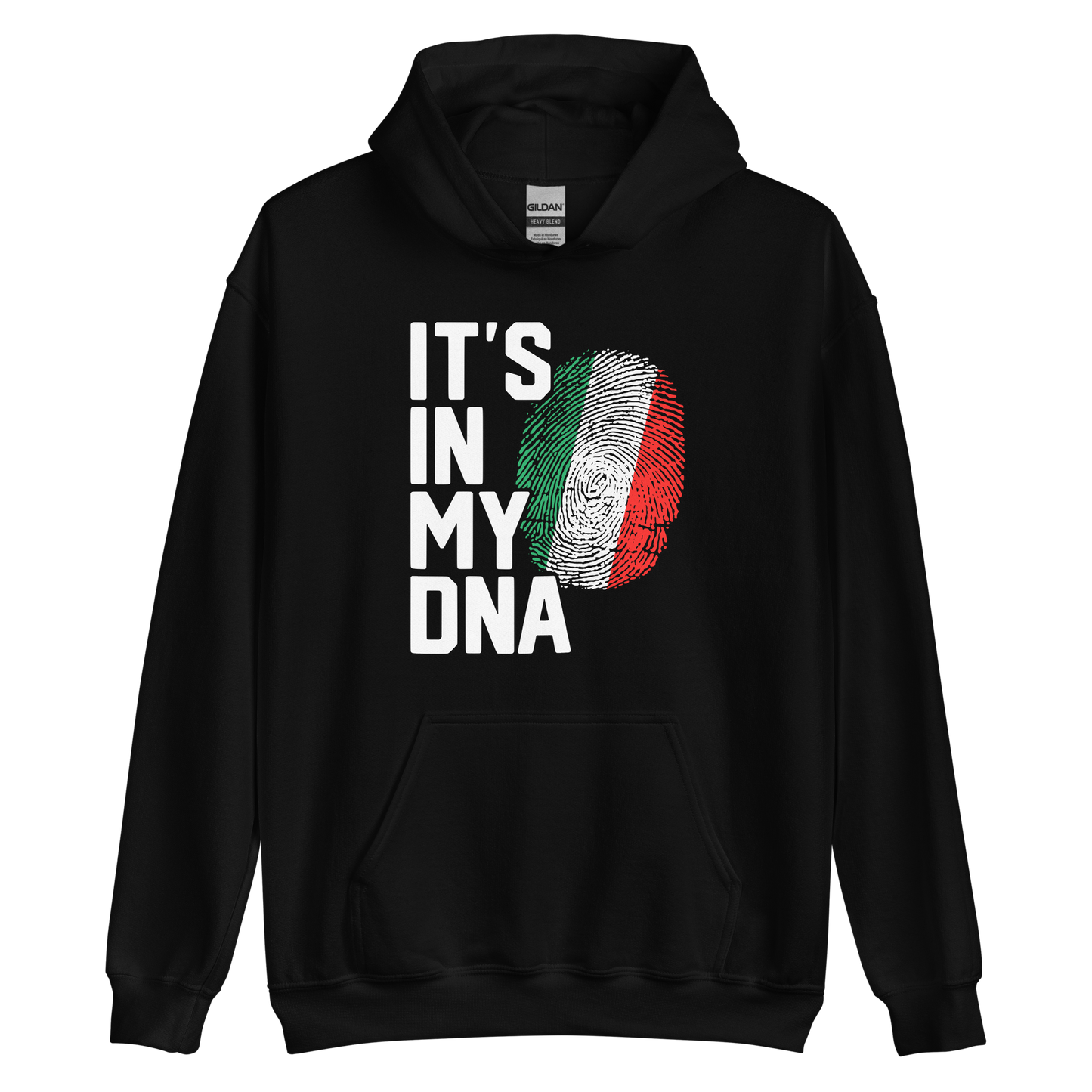 It's In My DNA Italian Flag Fingerprint Hoodie: Embrace Your Heritage in Style - Vintage Hoodie for Italians