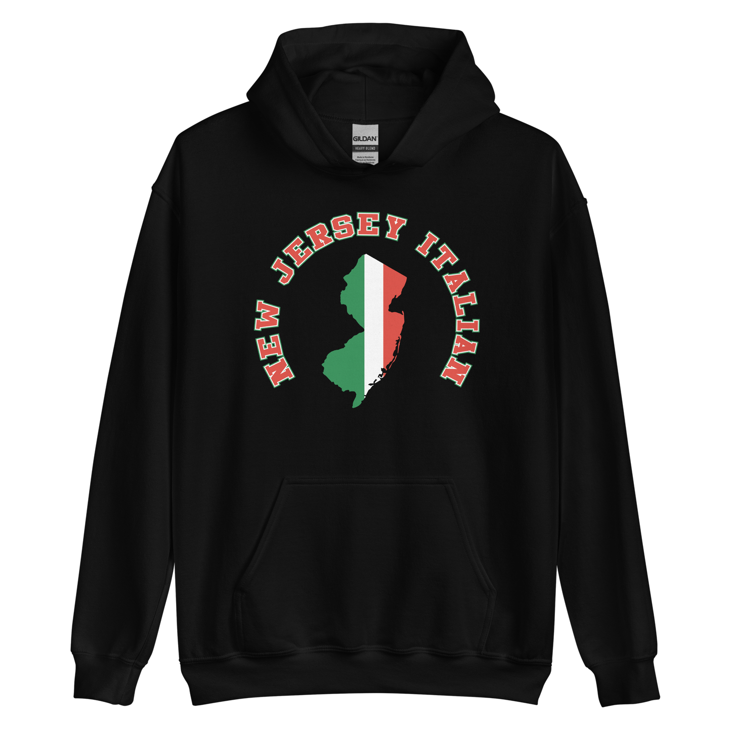 State of New Jersey Italian Flag Hoodie: Wear Your Jersey-Italian Pride! -Vintage Flag Hoodie for New Jersey Italians