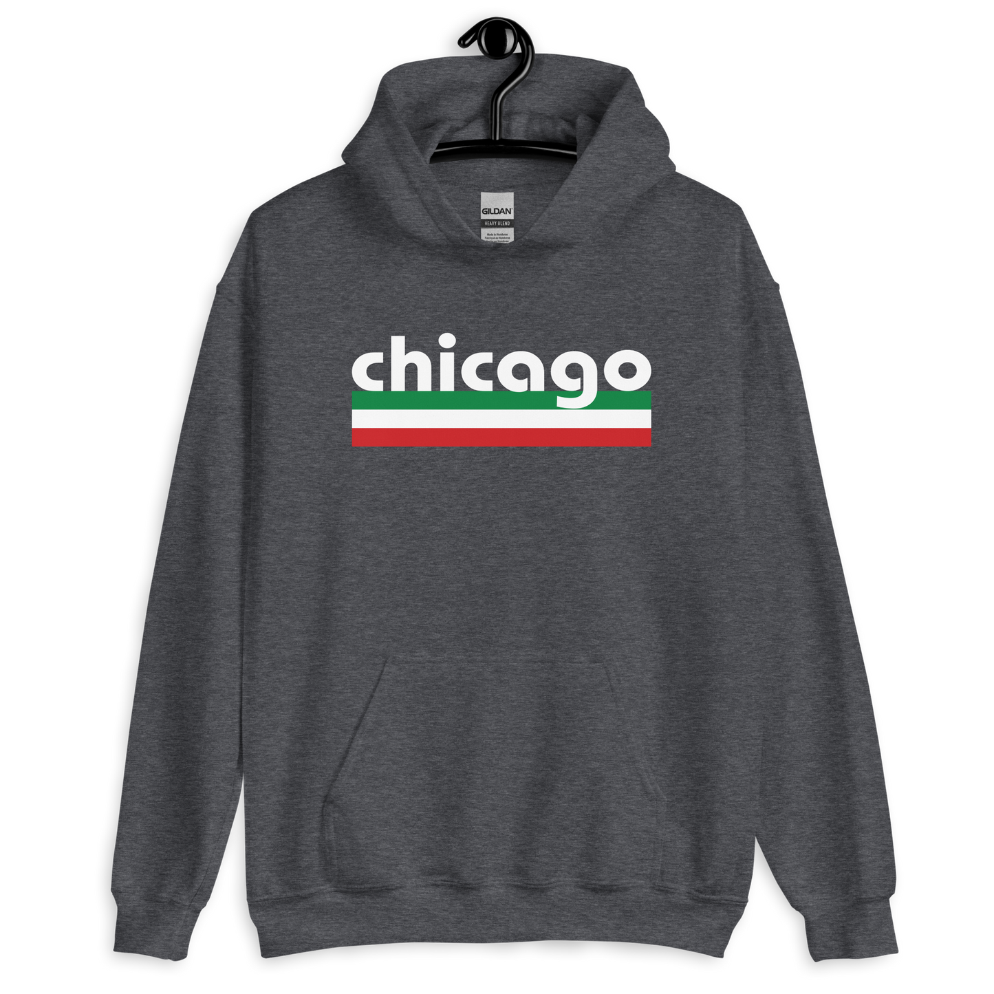 Chicago Italian Pride Hoodie- Vintage Flag Pullover for Chicago Italians