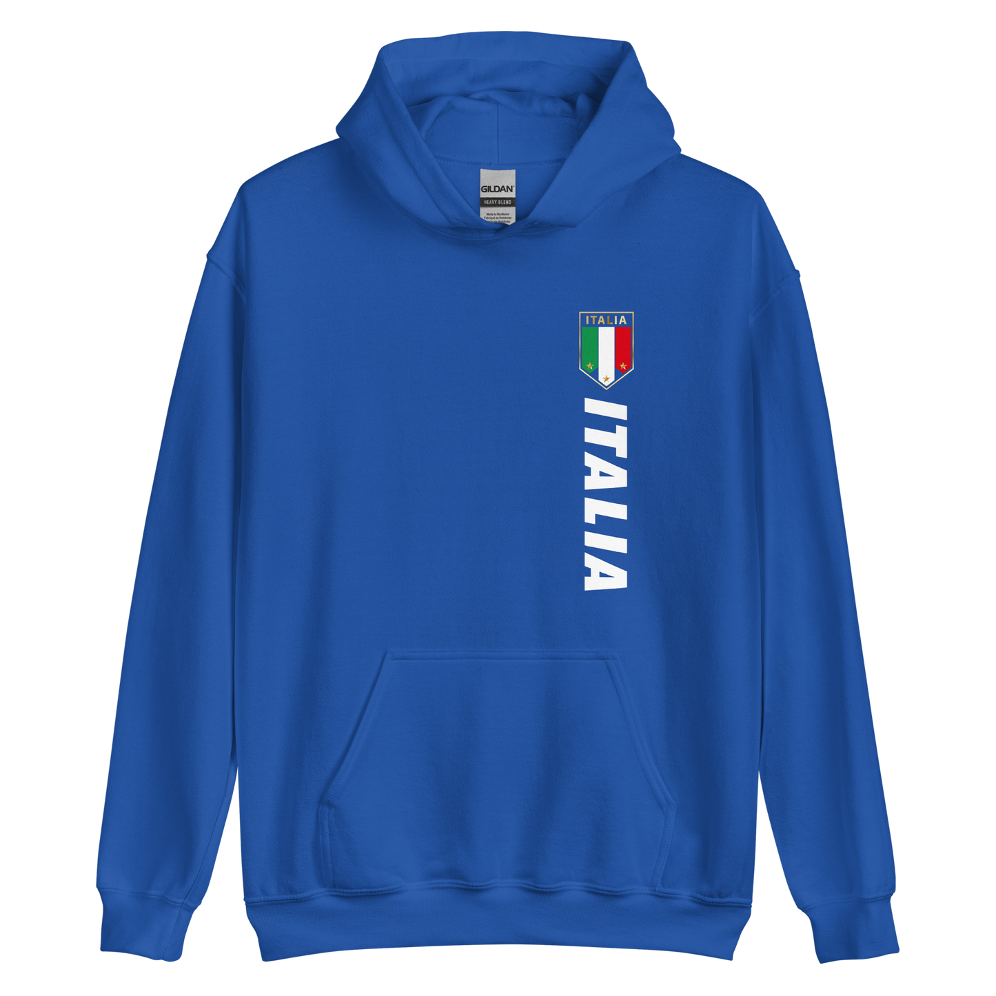 Italia Flag Crest Hoodie: Classic Elegance for Italian Pride- Vintage Hoodie for Italians