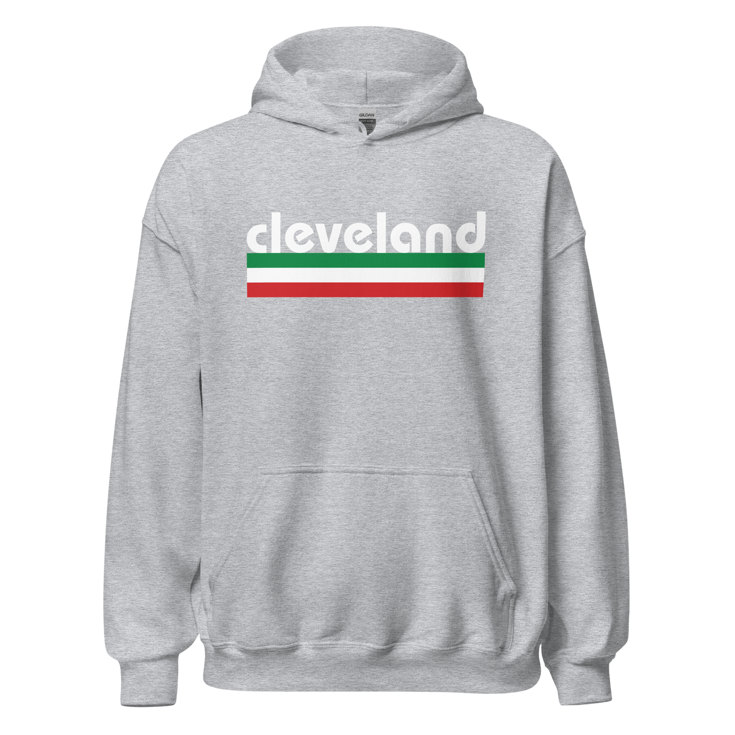 Cleveland Italian Pride Hoodie- Vintage Flag Pullover for Cleveland Italians