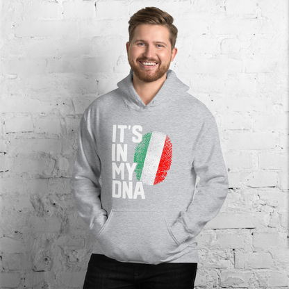 It's In My DNA Italian Flag Fingerprint Hoodie: Embrace Your Heritage in Style - Vintage Hoodie for Italians