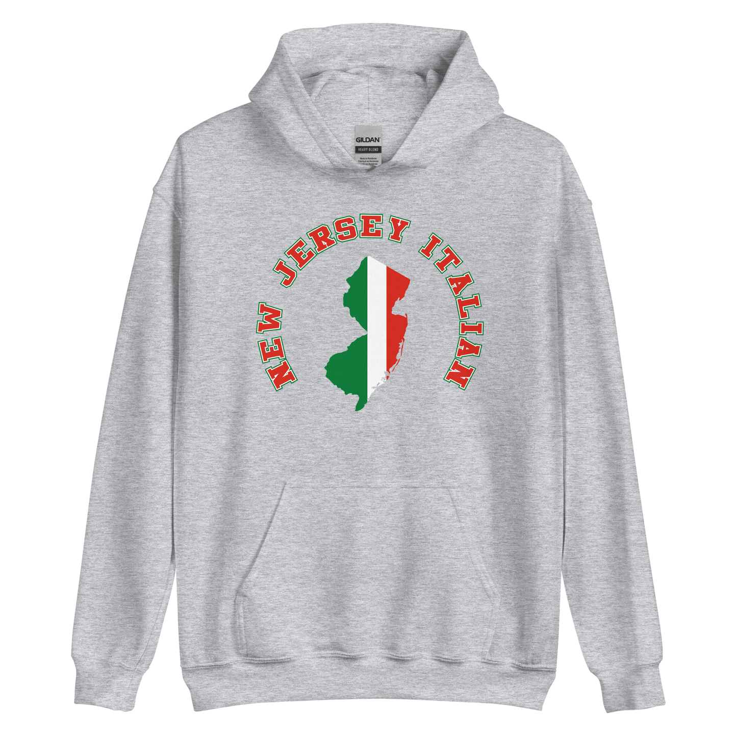 State of New Jersey Italian Flag Hoodie: Wear Your Jersey-Italian Pride! -Vintage Flag Hoodie for New Jersey Italians